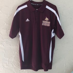 Maroon adidas Texas State Polo